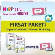 Gray Line Gry 3 Organik Combiotic Bebek Sütü 800 gr X2 Islak Mendil Hediyeli Nel1