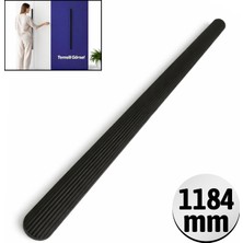 Badem10 Vento Çizgili Mat Siyah Çekmece Kulp 1184 mm Modern Dolap Kapak Kulpu Uzun Şık Tasarım