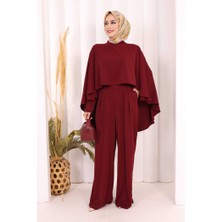 Bym Fashion Pelerinli Tulum 8022 Bordo