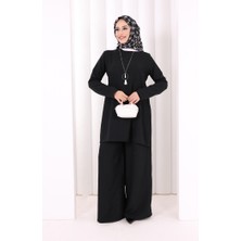 Bym Fashion Kolyeli Tunik Pantolon Takım 8027 Siyah