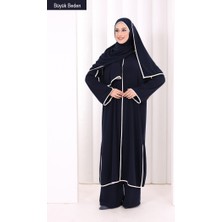 Bym Fashion 8001-1 Biyeli Pantolonlu Tunik Takım  Şal Lacivert