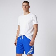 Relax Time Erkek Bordo Spor Çizgili Deniz Şortu