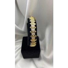Meyra Home Xuping Çelik Kareli Bileklik 14K (Gold)