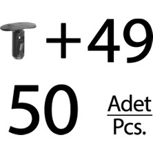 İnnovareauto Renault Kangoo, Clio Için Kapı Fitil Klips- 50 Adet