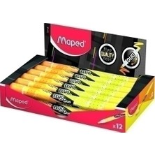 Maped Çift Uçlu Fosforlu Kalem (İşaret Kalemi) Fluo Duo Sarı-Turuncu 734135 (12 Li Paket)