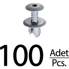 İnnovareauto Vw Beetle Bora Caddy Polo Jetta Passat T4 T5 T6 Için Döşeme Klips Koyu Gri - 100 Adet