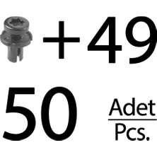 İnnovareauto  Citroen, Renault, Peugeot Için Tampon Klipsi-Kısa- 50'li