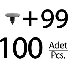 İnnovareauto Renault ve Dacia Için Davlumbaz Klips- 100'LÜ