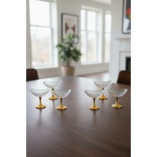 Elista Oval Gravür Metal Ayaklı Sunumluk 6 Lı Sade
