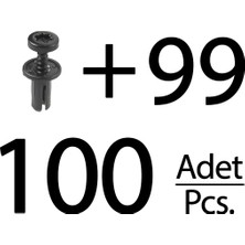 İnnovareauto Audi ve Volkswagen Için Tampon Klipsi- Uzun- 100'LÜ