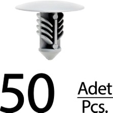 İnnovareauto Renault Megane, Nissan Için Kaput Keçe Klips-Gri- 50 Adet