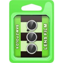 Elma Shop Galaxy Z Fold 6 Raze Metal Kamera Lens - Gümüş