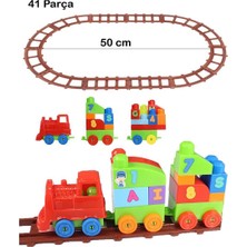  asya oyuncak lkayblox tren seti 41 parça sayılar ve alfabe treni parlak renkler mega blok seti 2403