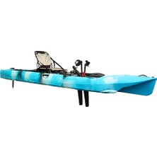 Sup Pro Tek Kişilik Pedallı Balıkçı Kanosu Mavi Kamuflaj