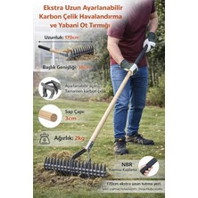 Binbirreyon Bahçe Tırmığı Çim Havalandırma Tırmığı Yabani Ot Temizleyici Tırmık Karbon Çelik 170CM AB091