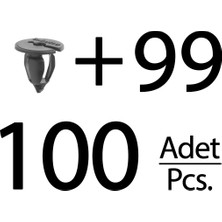 İnnovareauto Opel ve Renault Için Döşeme Klips- 100'LÜ