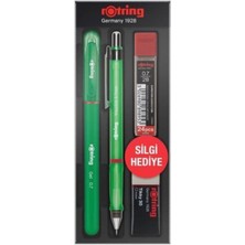 Rotring  Visuclick Versatil Kalem + Jel Tükenmez Kalem + Min + Silgi Okul Seti 0.7 Mm Yeşil Ro-vkj07