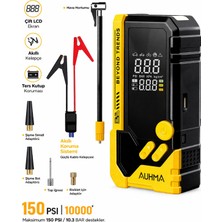 Blackbird Game Center Auhma A8844 Akü Takviye Cihazı & Hava Kompresörü - 10000MAH Powerbank, 150 Psı, 1000A Peak, LED Fener