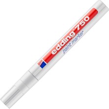 Edding 750 Markör Boya Kalemi 2-4 Mm Beyaz Yuvarlak Uçlu (10 Lu Paket)