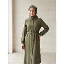 Foremia Uzun Tensel Tunik-Haki -