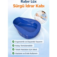 Rabır Lüx Sürgü Idrar Kabı – Hasta Bakım Tuvalet Kabı | Dayanıklı Plastik Lazımlık | Yatak Hastaları Için Pratik Kullanım