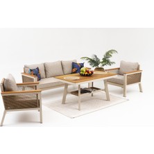 Divona Home Stella Bahçe Oturma Grubu (3+1+1+M)