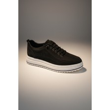 Modayak Manc Siyah Akıllı Bağcıklı  Gri Taban Günlük Erkek Ayakkabı