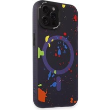 Senka Joko Iphone 14 Pro Colorful Magsafe Kapak - Derin Mor