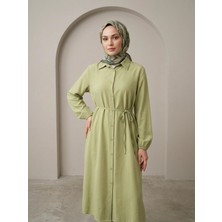 Foremia Uzun Tensel Tunik-Yağ Yeşili -