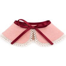 Rakerplus Vintage Tarz Kurdeleli Pembe Kız Çocuk Yakalık