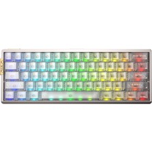 Aula AG60 Alüminyum Manyetik Klavye Hall Effect Snowglow Switch 8000Hz Rgb Tkl Hot Swap Oyuncu Klavyesi Şeffaf
