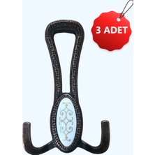 Efeli Yapı Süslü 3 Adet Antik Bakır Vestiyer Askısı