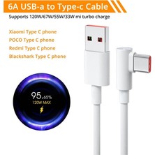 Senal Store Xiaomi 6A 120W Magnetik Yeni Nesil Şarj Kablosu 1 Metre Beyaz Senalstore