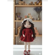 Vintage Takı Amigurumi Organik Oyuncak Kız Bebek / Uyku Arkadaşı