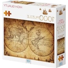 MarkEntegra Eski Dünya Haritası 1000 Parça 2,2mm Kalınlık 48X68CM Profesyonel Hobi Puzzle Yapboz Serisi
