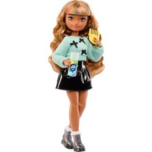 MarkEntegra Barbie Dream Besties Bebek ve Aksesuarları, Çıkarılabilir Kıyafetleriyle Eklemleri Bükülebilen, Dalgalı Kahverengi Saçlı Zia Bebek, Saç ve Ay Temalı 7 Aksesuar, JGG36