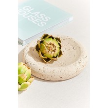 Paşabahçe Naturel Traverten Yuvarlak Dekoratif Tabak S