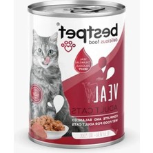 Calperia 400 G x 12 Adet Parça Etli Soslu Dana Eti Yetişkin Kediler Için Mama