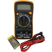 Calperia Mini Ölçüm Aleti, 9V Pil Hediyeli, LED Ekranlı Dijital Multimetre