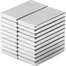 Calperia 10'lu Güçlü Neodyum Blok Mıknatıs, 30X10X2 mm Boyutunda