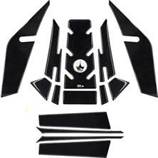 Calperia 15 Parça Kaydırmaz Tank Pad Seti, Motosiklet Için 6d Karbon Tasarım