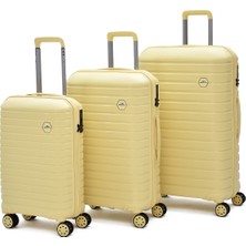 Elatae Ground 3’lü Valiz Seti Kabin Orta Büyük Kırılmaz Pp Hafif 360° Sessiz Teker 010663