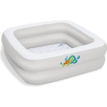 Calperia Bestway, Kare Bebek Havuzu - Beyaz, 51116, 86 x 25CM, Beyaz