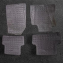 Calperia Siyah Kauçuk Paspas Seti, Kaydırmaz Taban, 4 Parça