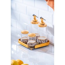 Acar Ortigia Cam Tepsili Yağlık Sirkelik & Baharat Seti