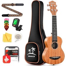 Calperia Mahogany Yapılı Konser Ukulele Paketi, Yüksek Ses Kalitesi