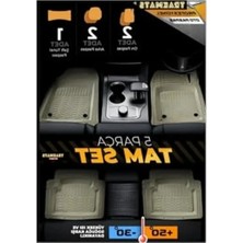 Calperia Kesilebilir Pro-Mats Yumuşak Oto Paspas, Bej Renk, Ssangyong Kyron ile Uyumlu