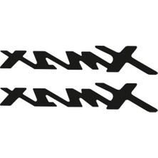 Calperia Sevgent Yamaha Xmax ile Uyumlu Uyumlu Damla Yazı Siyah 22X4 cm Sticker