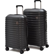 Elatae Ground 2’li Valiz Seti Orta + Büyük Kırılmaz Pp Hafif 360° Sessiz Teker 010663