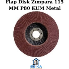Seka Hand Tools Flap Disk Zımpara 115 mm P80 Kum Metal - Ahşap Taşlama Diski 10 Adet